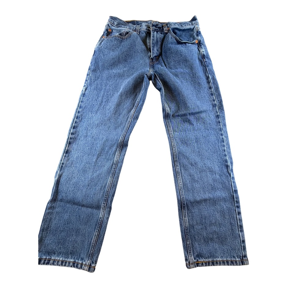 Levis 505 Regular Fit Straight Leg Blue Denim Jeans Mens 32x29 Medium Wash